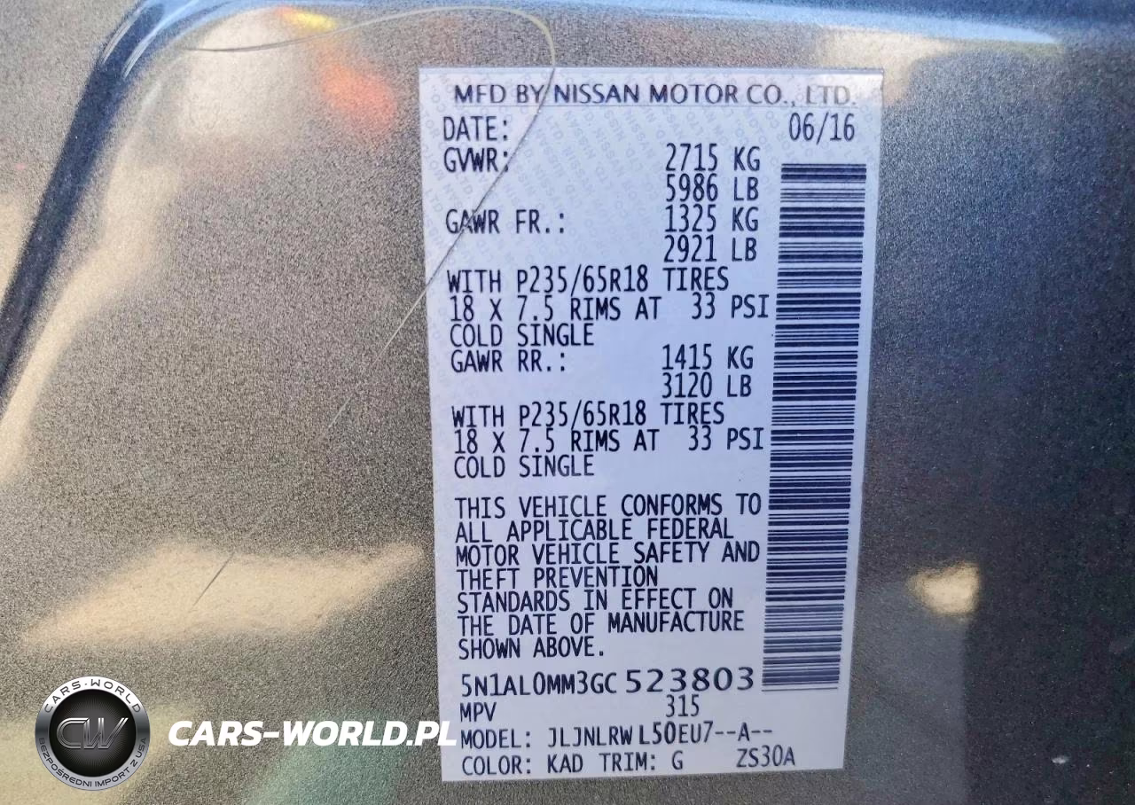 2016 Infiniti Qx60 Base VIN:5N1AL0MM3GC523803 - 13