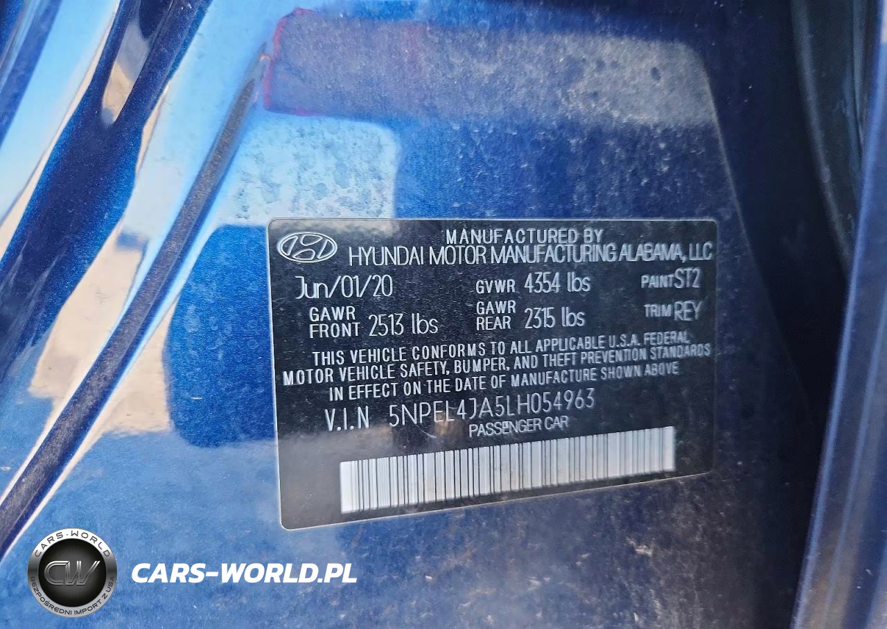2020 Hyundai Sonata Sel VIN:5NPEL4JA5LH054963 - 12