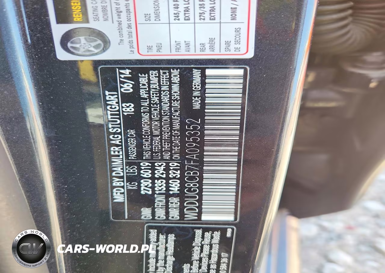 2015 Mercedes-Benz S 550 VIN:WDDUG8CB7FA095352 - 13