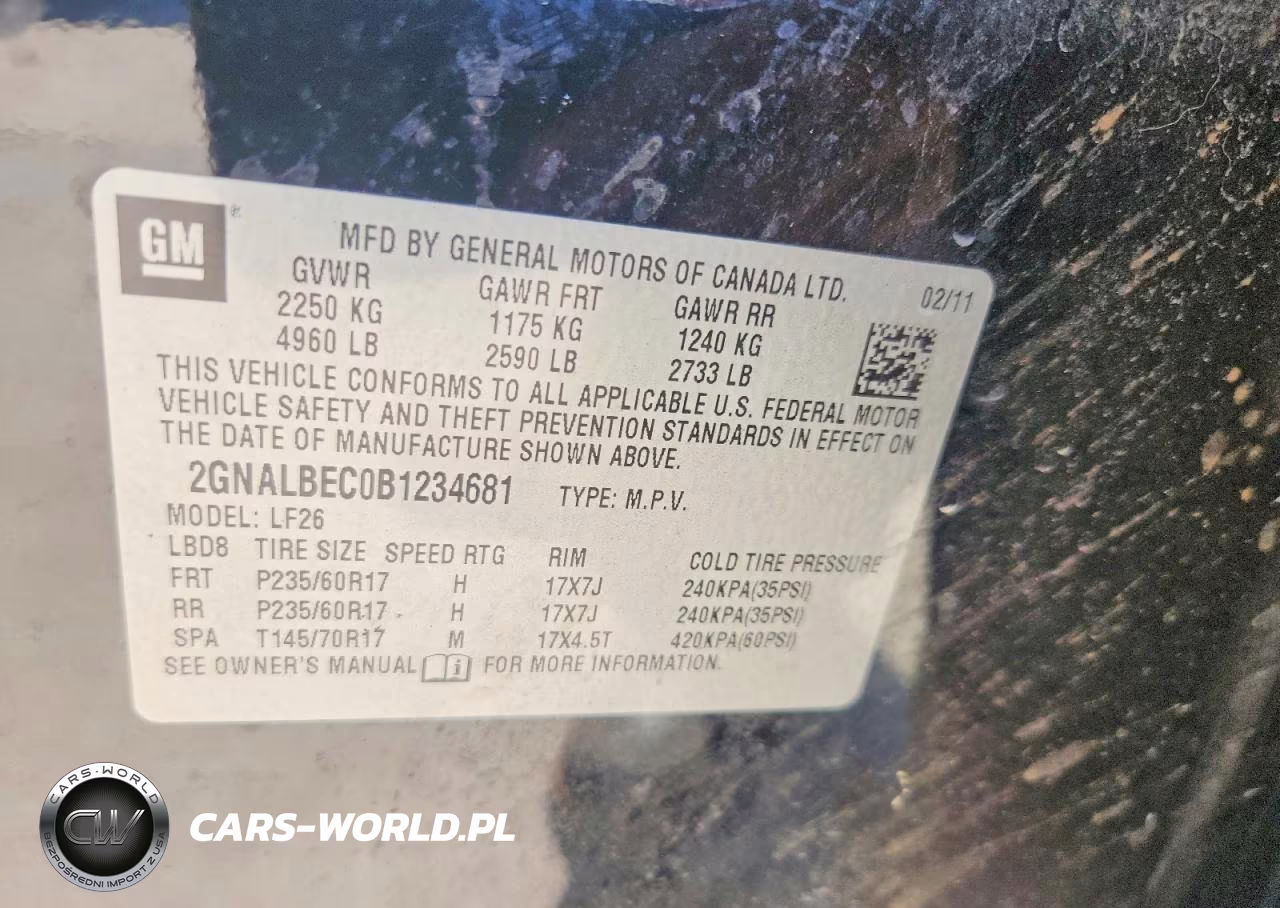 2011 Chevrolet Equinox Ls VIN:2GNALBEC0B1234681 - 12