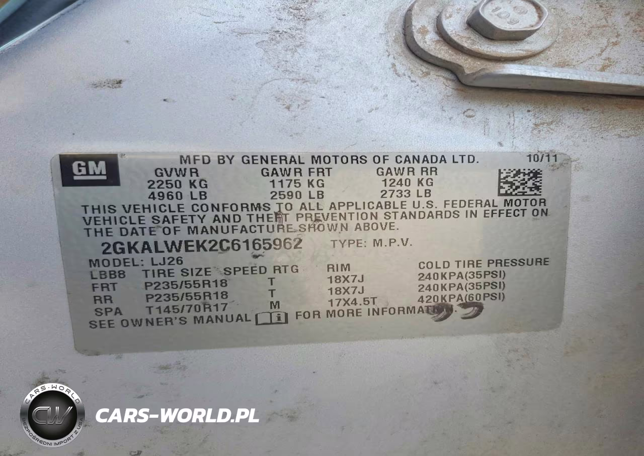 2012 GMC Terrain Slt VIN:2GKALWEK2C6165962 - 13