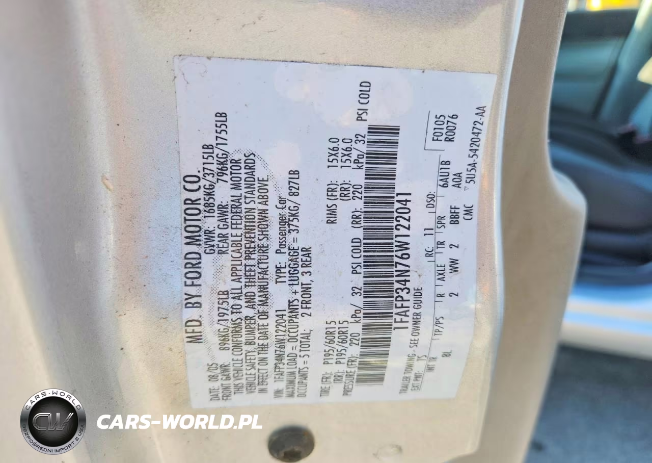 2006 Ford Focus Zx4 VIN:1FAFP34N76W122041 - 12