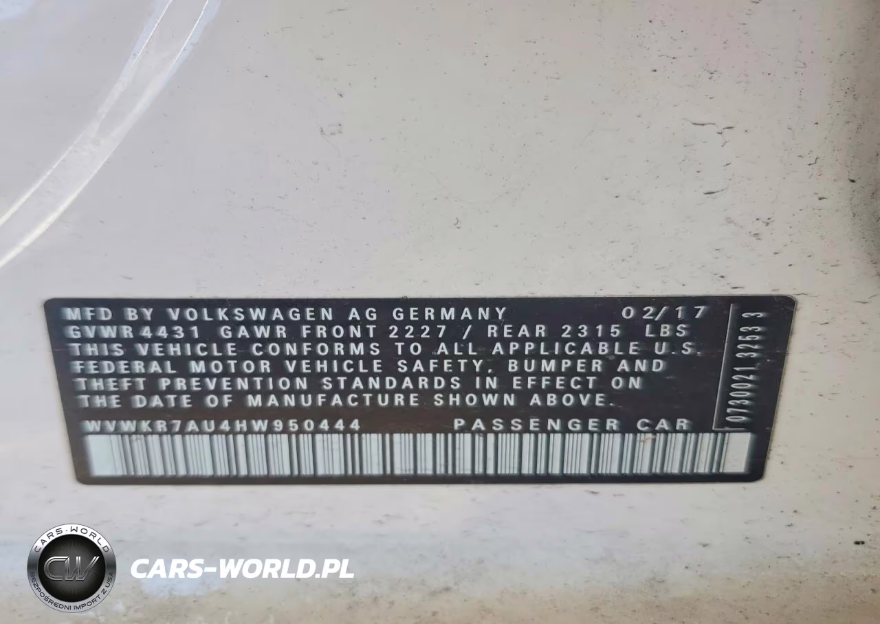 2017 Volkswagen E-Golf Se VIN:WVWKR7AU4HW950444 - 12