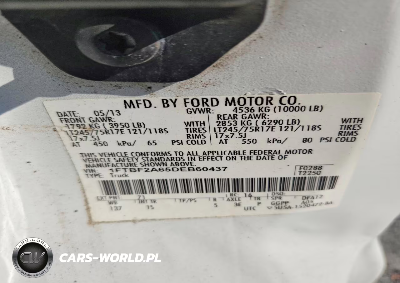 2013 Ford F250 VIN:1FTBF2A65DEB60437 - 12