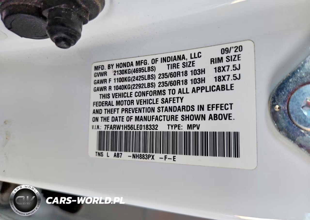 2020 Honda Cr-V Ex VIN:7FARW1H56LE018332 - 13
