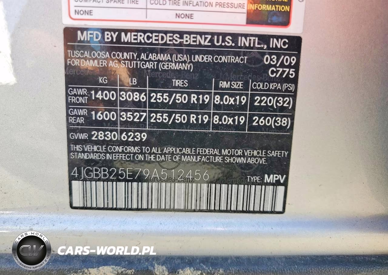 2009 Mercedes-Benz Ml VIN:4JGBB25E79A512456 - 13
