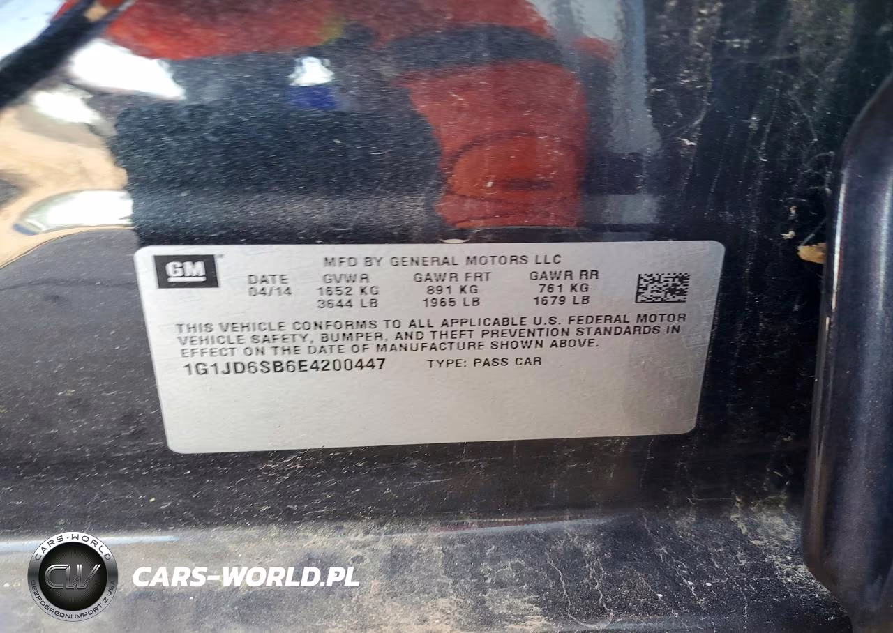 2014 Chevrolet Sonic Lt VIN:1G1JD6SB6E4200447 - 12