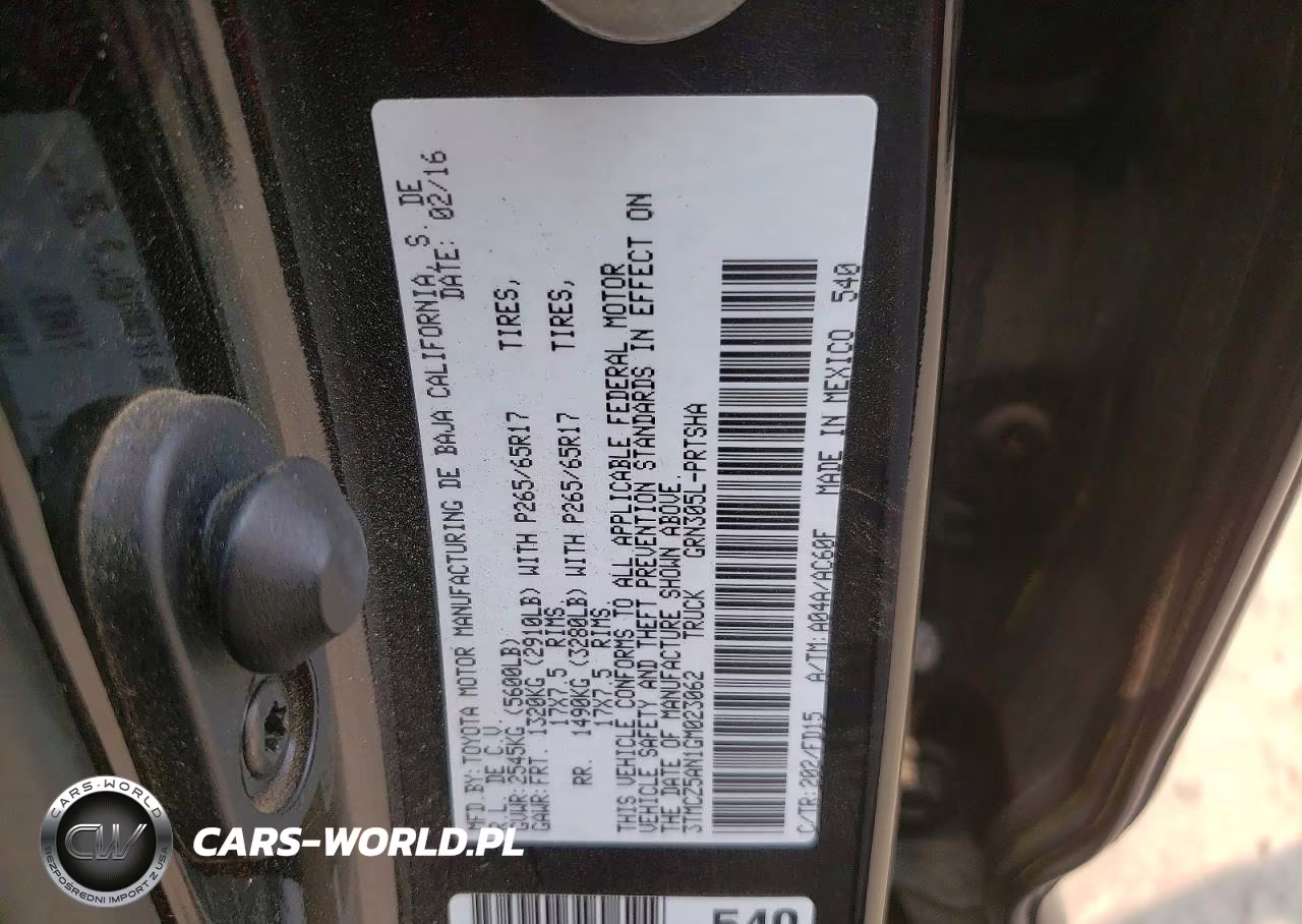2016 Toyota Tacoma Trd Sport VIN:3TMCZ5AN1GM023062 - 12