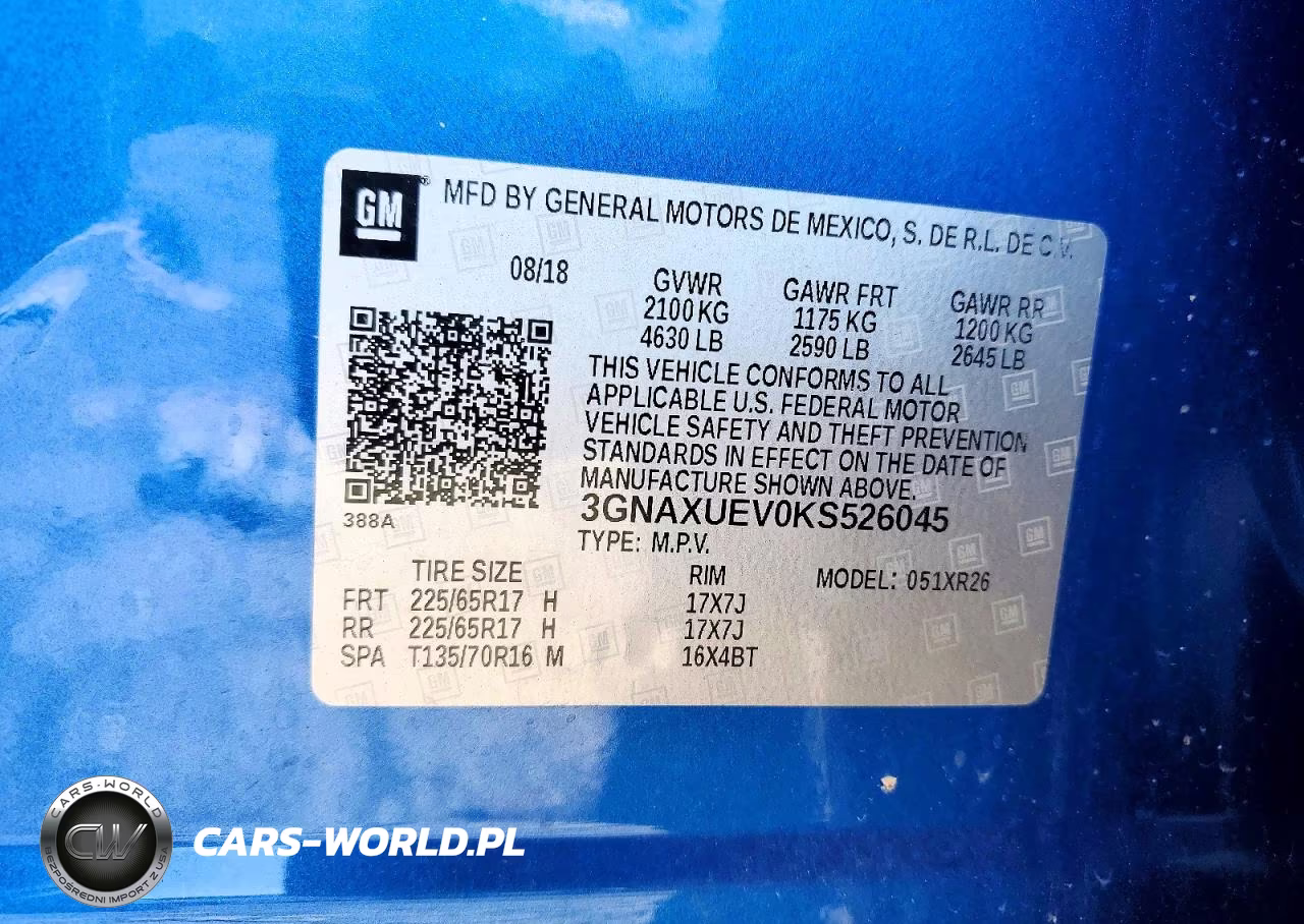 2019 Chevrolet Equinox Lt VIN:3GNAXUEV0KS526045 - 13