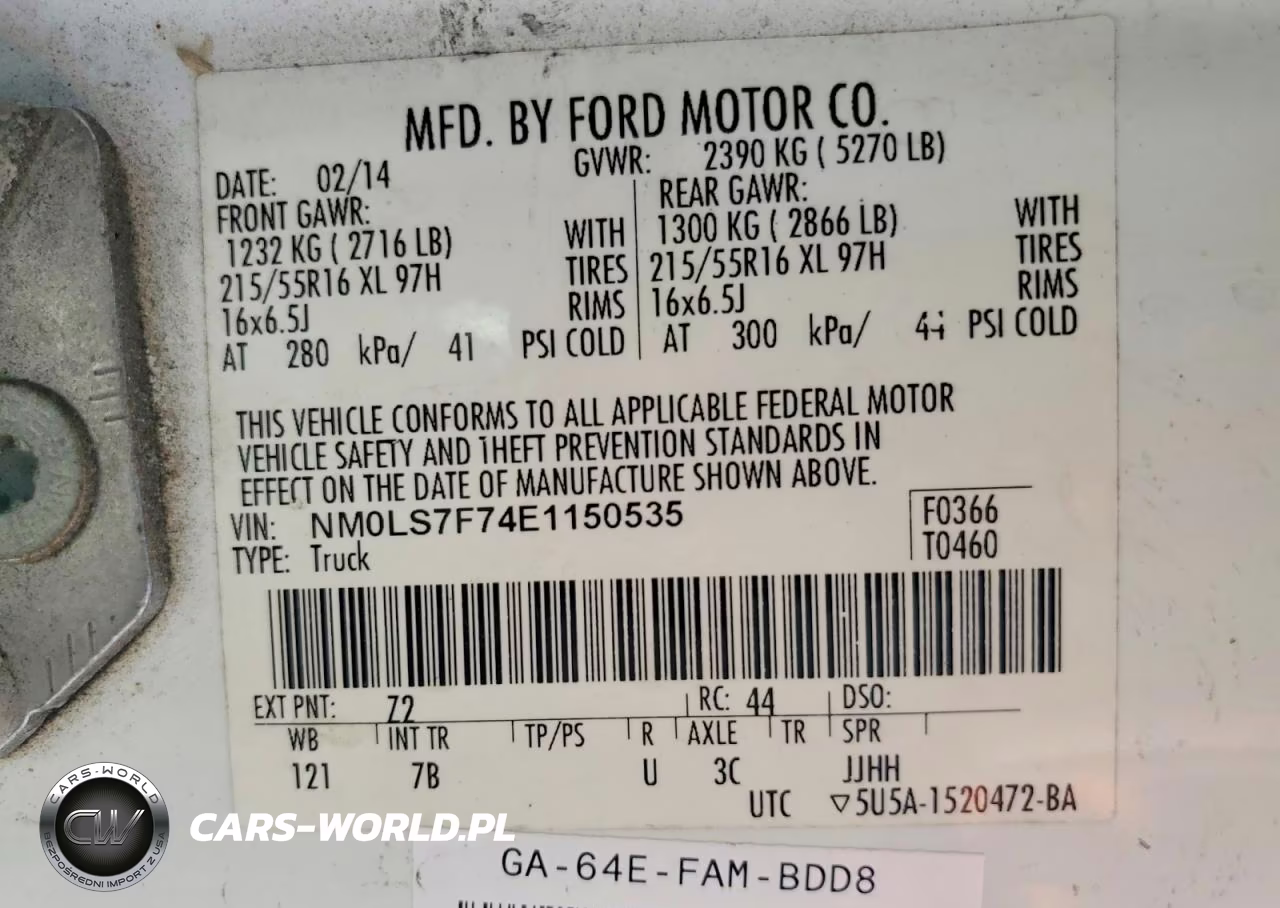 2014 Ford Transit Connect Xlt VIN:NM0LS7F74E1150535 - 14