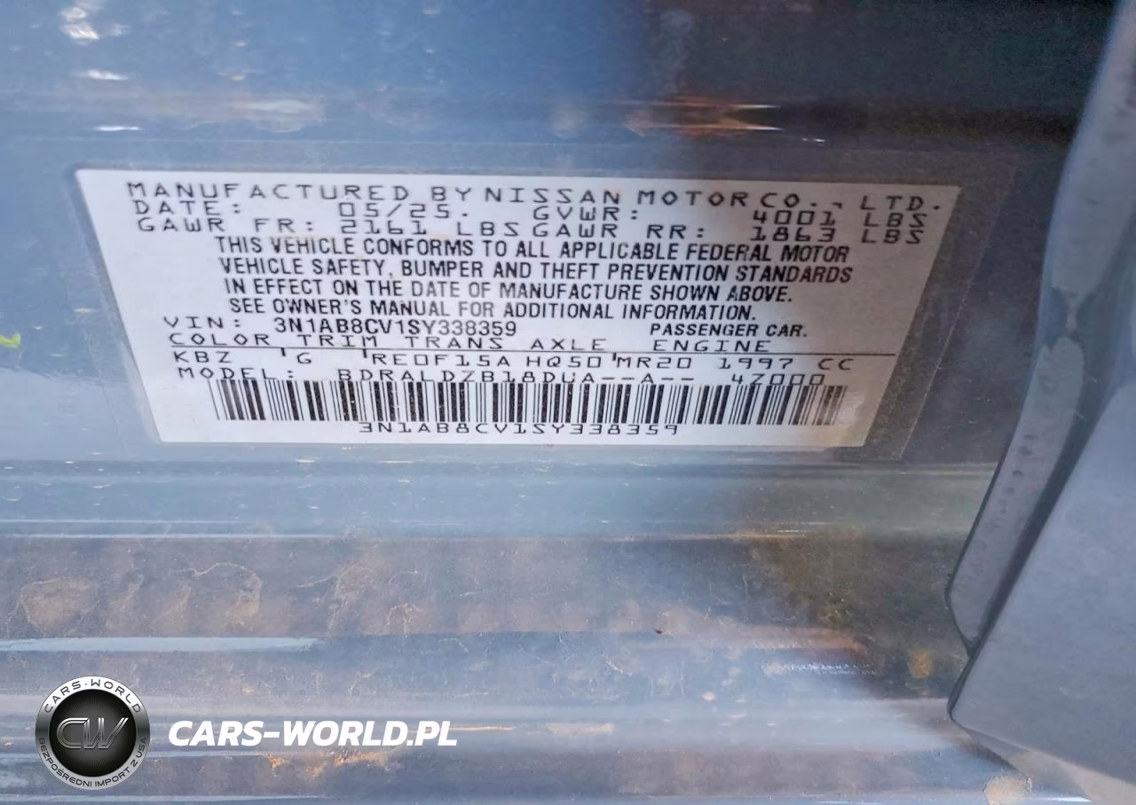 2025 Nissan Sentra Sv VIN:3N1AB8CV1SY338359 - 12