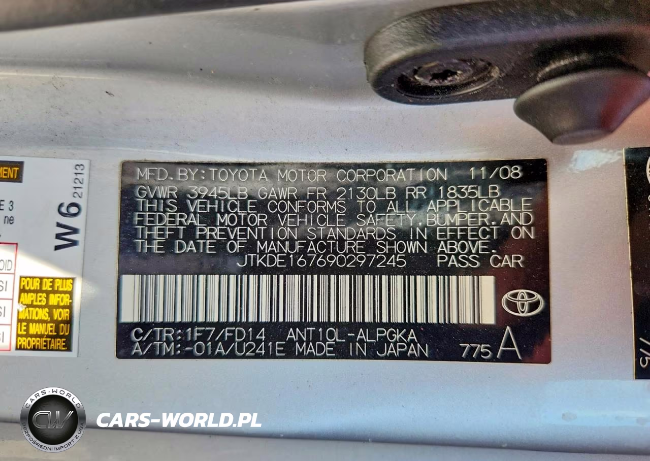 2009 Scion Tc Base VIN:JTKDE167690297245 - 12
