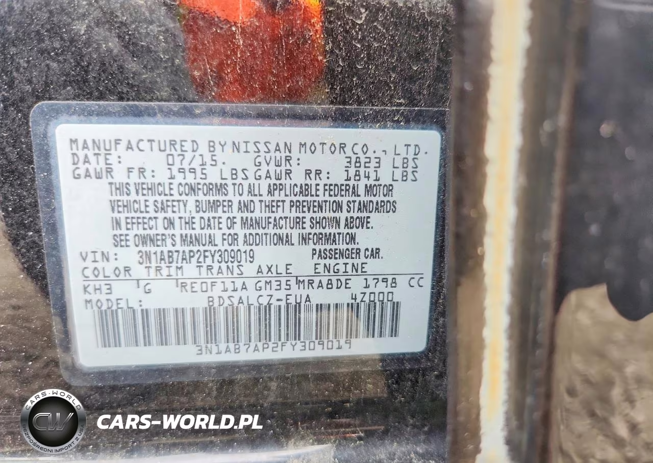2015 Nissan Sentra S VIN:3N1AB7AP2FY309019 - 12