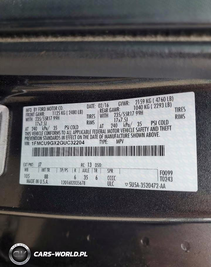 2016 Ford Escape Se VIN:1FMCU9GX2GUC32204 - 13