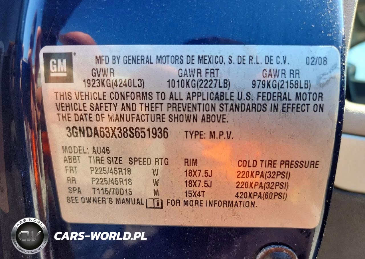 2008 Chevrolet Hhr Ss VIN:3GNDA63X38S651936 - 14