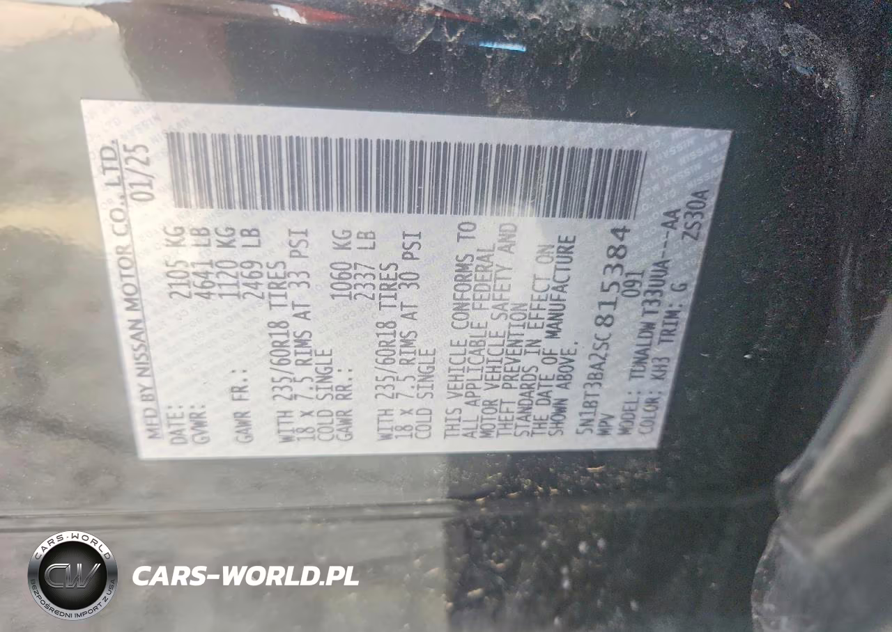 2025 Nissan Rogue Sv VIN:5N1BT3BA2SC815384 - 14