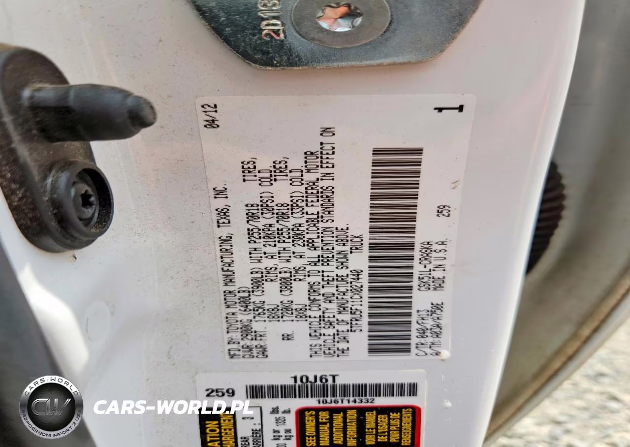 2012 Toyota Tundra Double Cab Sr5 VIN:5TFRU5F11CX027440 - 12
