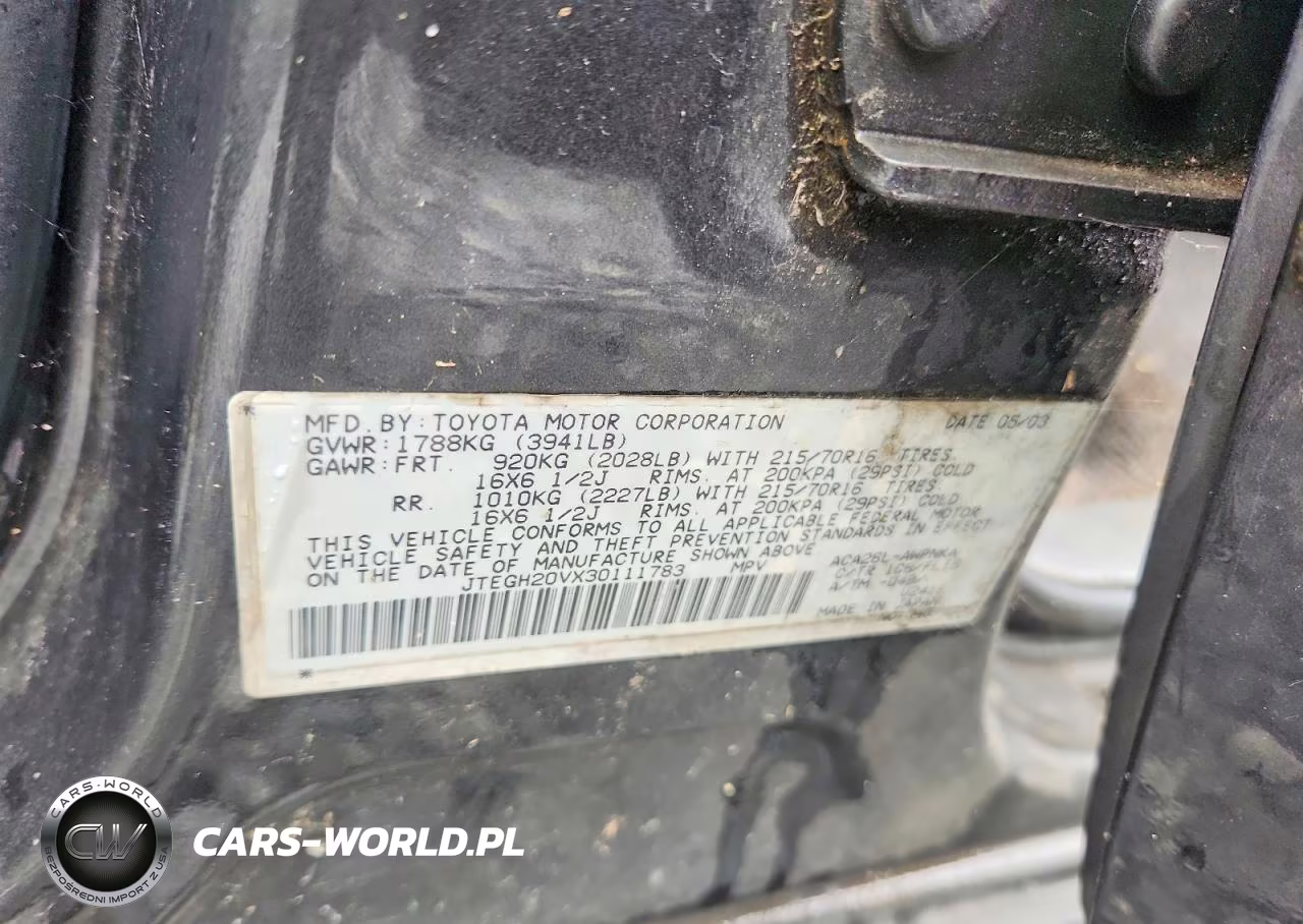 2003 Toyota Rav4 Base VIN:JTEGH20VX30111783 - 13