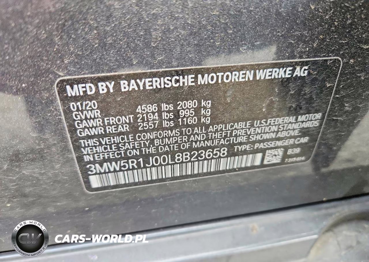 2020 BMW 330I VIN:3MW5R1J00L8B23658 - 13