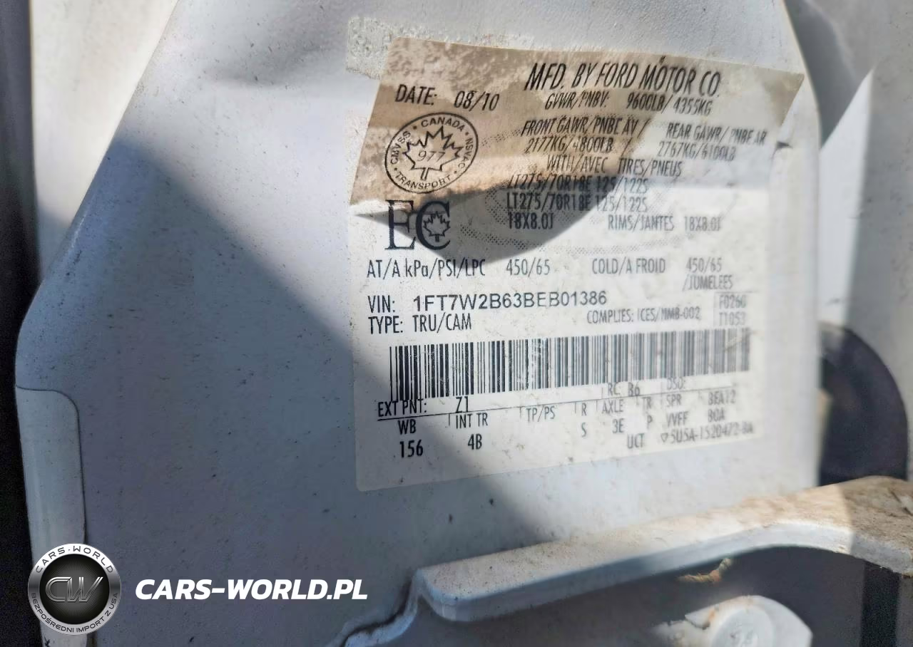 2011 Ford F250 Super Duty VIN:1FT7W2B63BEB01386 - 12