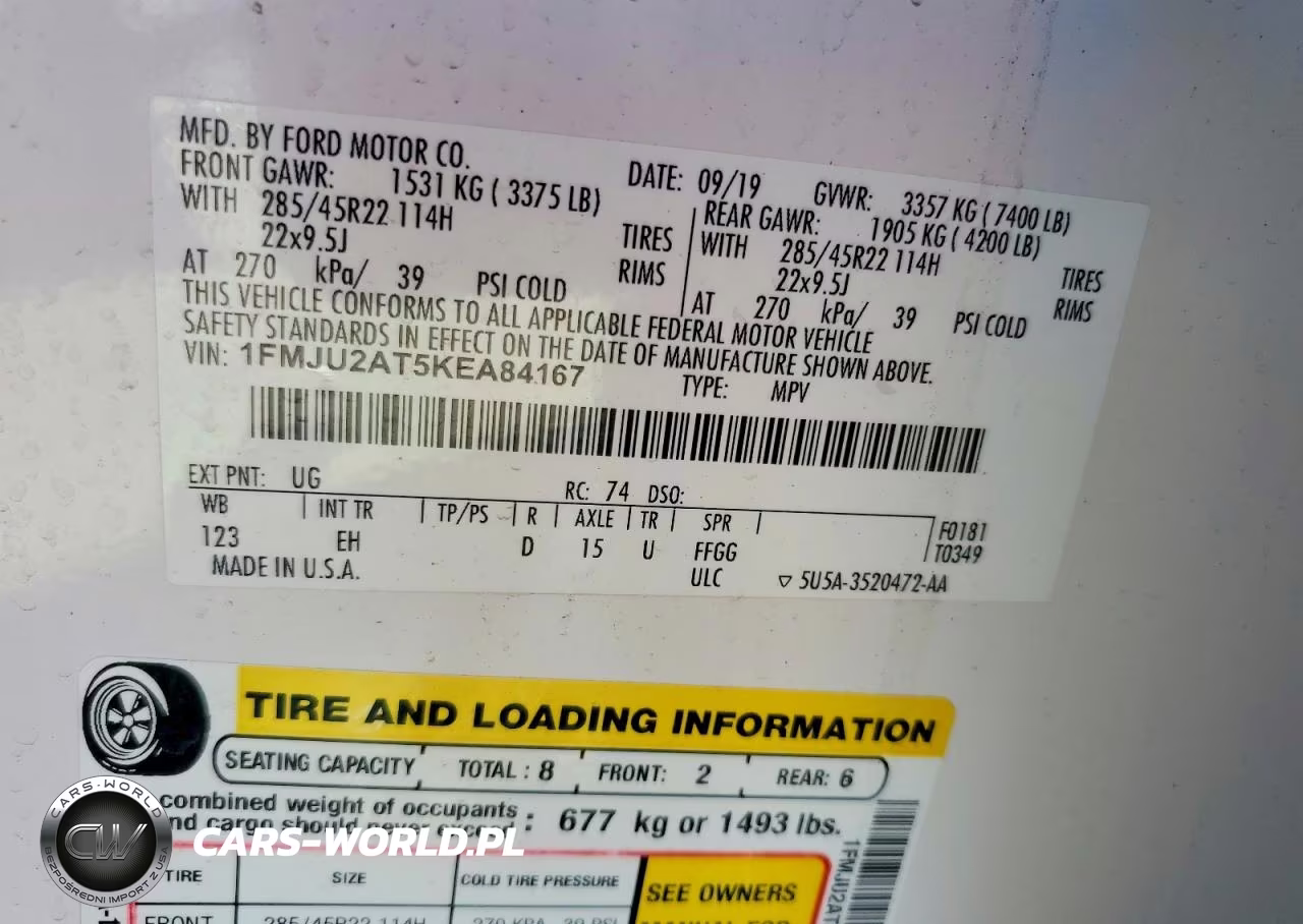 2019 Ford Expedition Limited VIN:1FMJU2AT5KEA84167 - 13