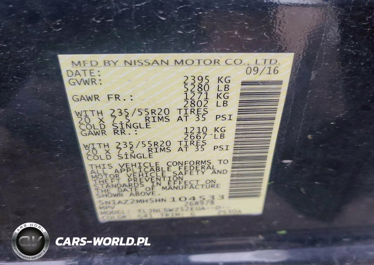 2017 Nissan Murano Platinum VIN:5N1AZ2MH5HN104533 - 13