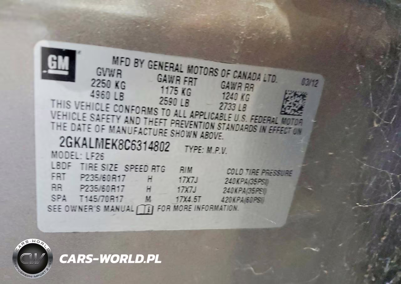 2012 GMC Terrain Sle VIN:2GKALMEK8C6314802 - 13