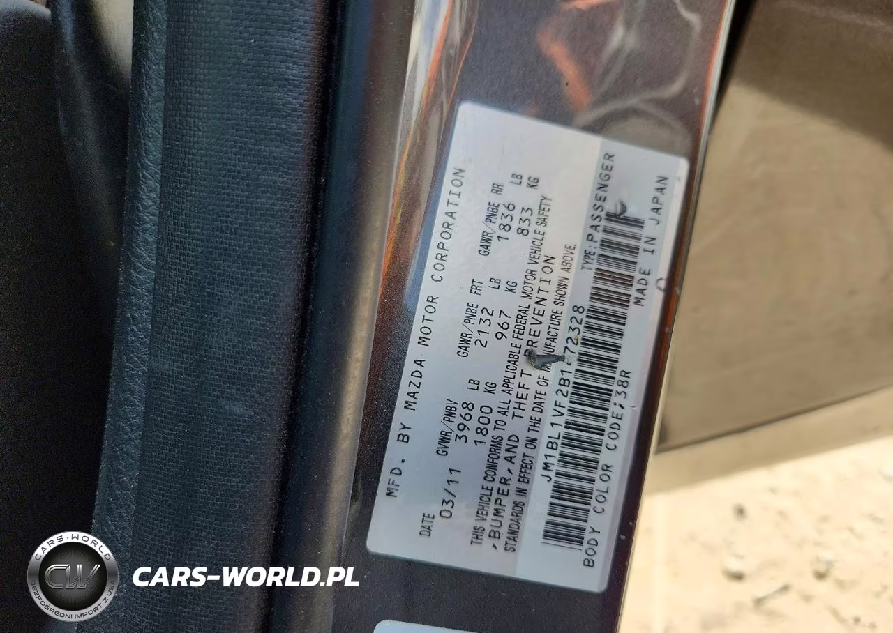 2011 Mazda 3 I VIN:JM1BL1VF2B1472328 - 12