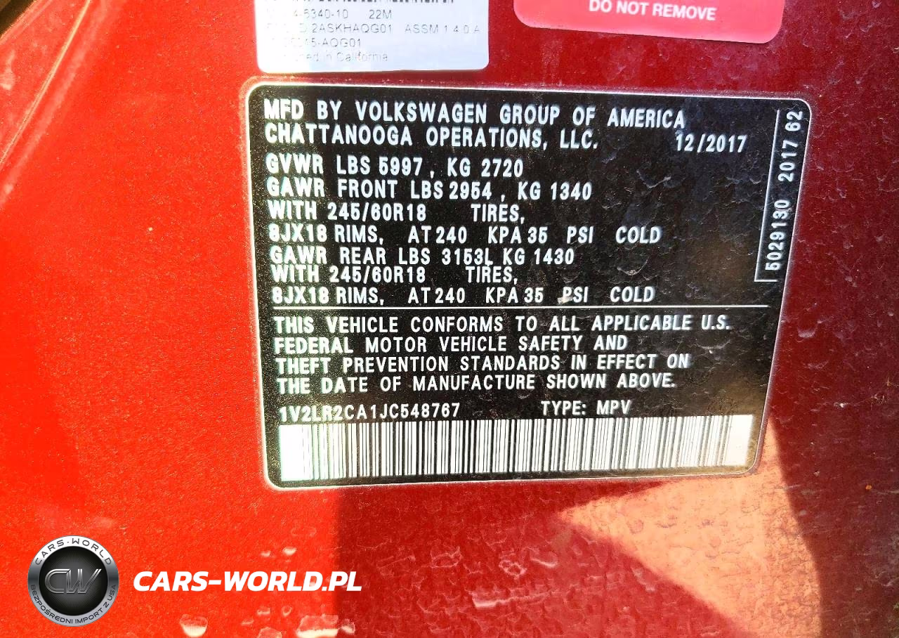 2018 Volkswagen Atlas Se VIN:1V2LR2CA1JC548767 - 13