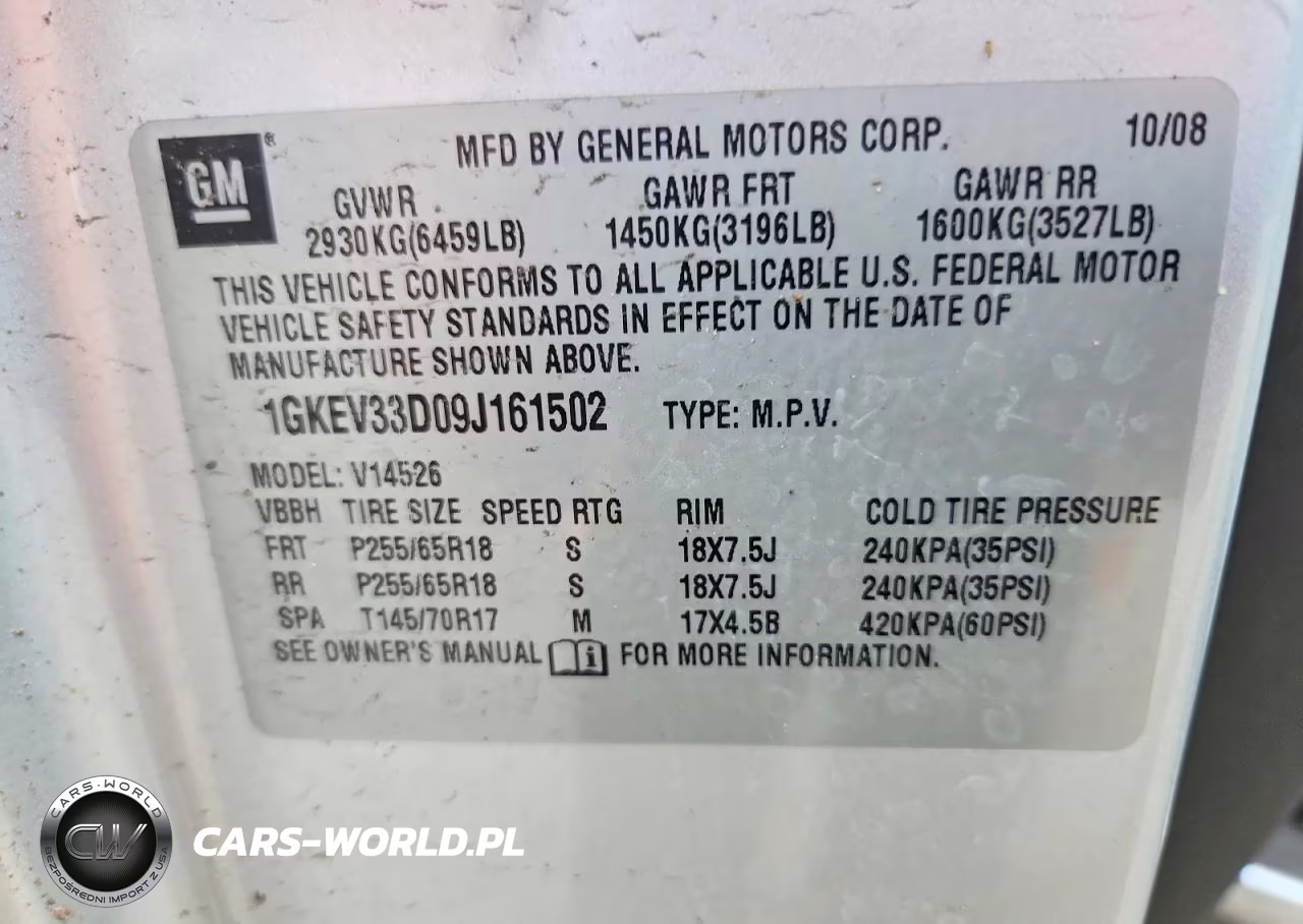 2009 GMC Acadia Slt-2 VIN:1GKEV33D09J161502 - 13