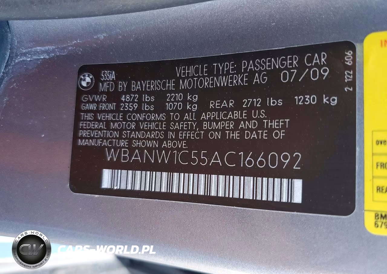 2010 BMW 535 I VIN:WBANW1C55AC166092 - 12