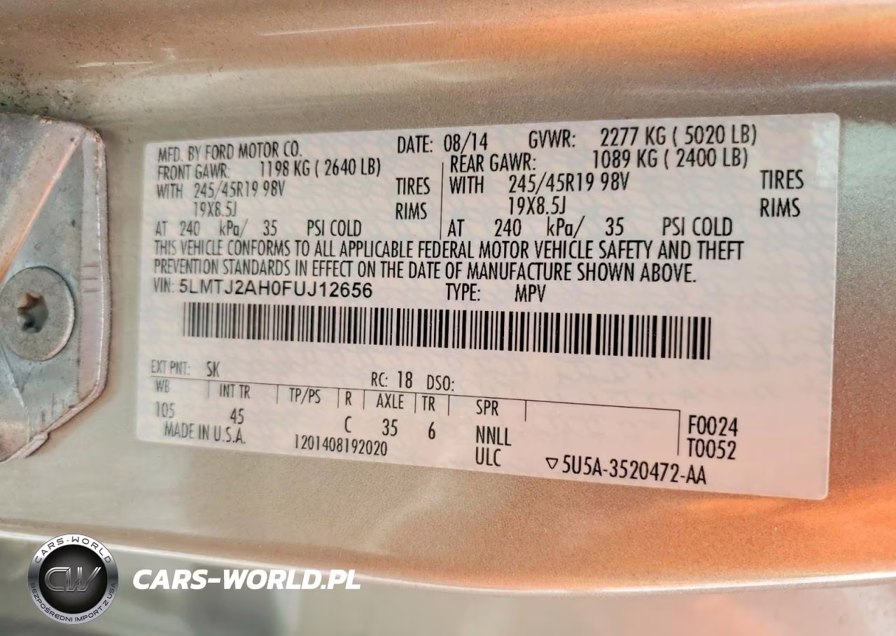 2015 Lincoln Mkc Premiere VIN:5LMTJ2AH0FUJ12656 - 13