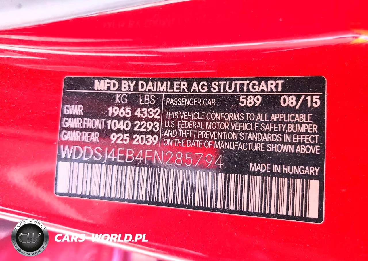 2015 Mercedes-Benz Cla 250 VIN:WDDSJ4EB4FN285794 - 12