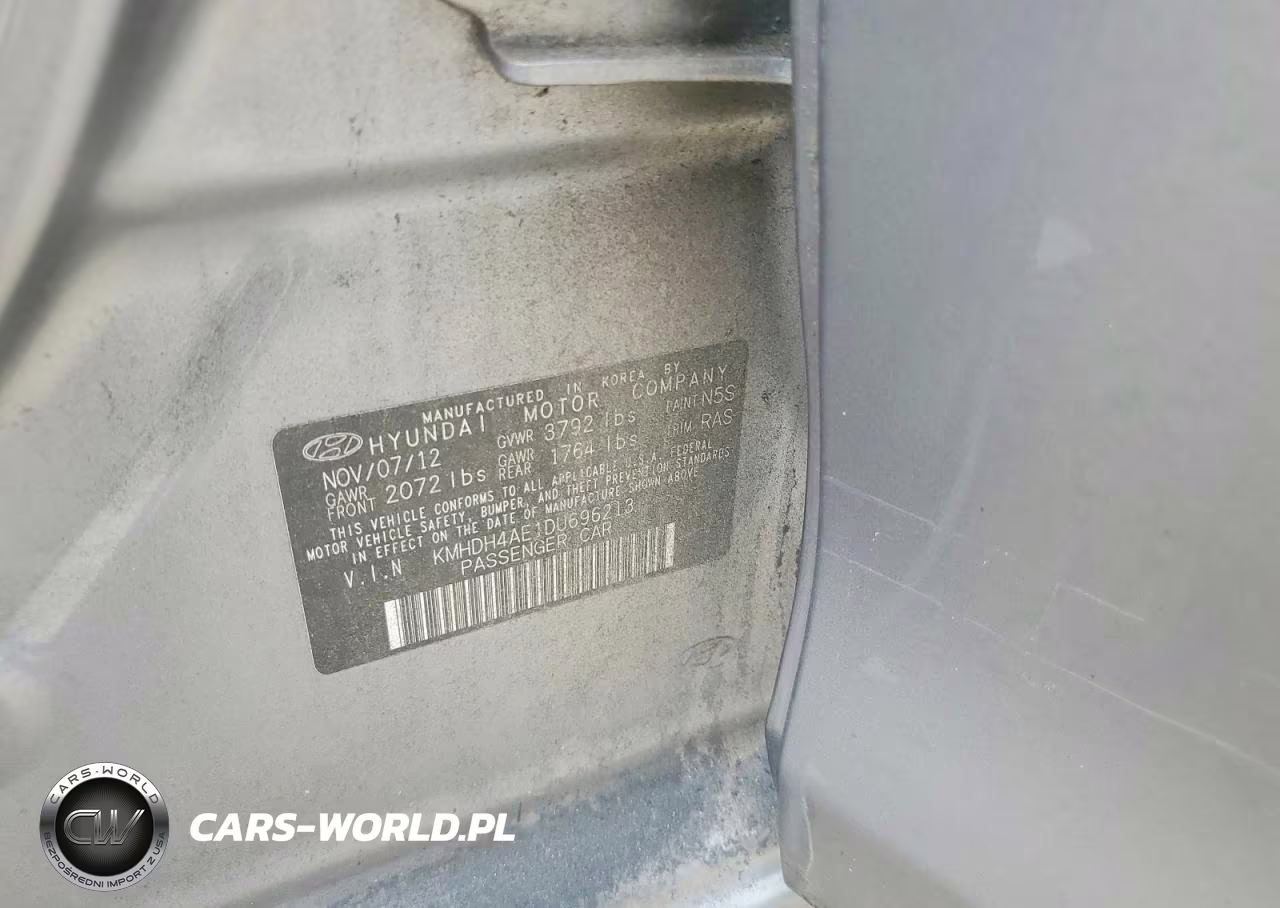 2013 Hyundai Elantra Limited VIN:KMHDH4AE1DU696213 - 12