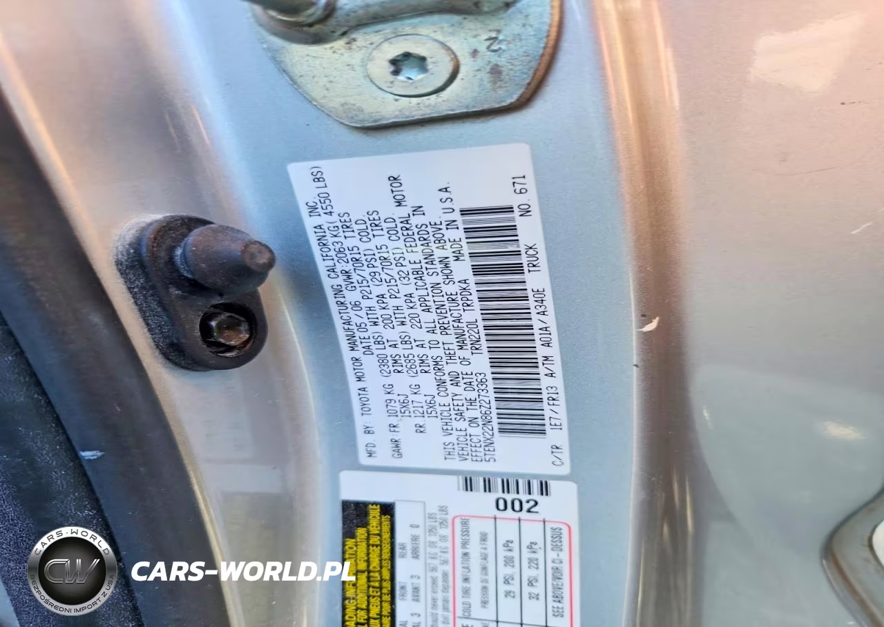 2006 Toyota Tacoma Base VIN:5TENX22N86Z273363 - 12