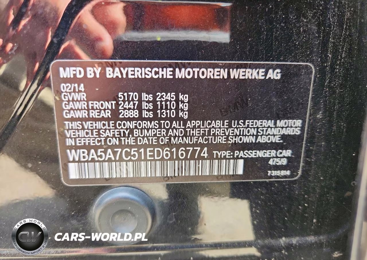 2014 BMW 528 Xi VIN:WBA5A7C51ED616774 - 12