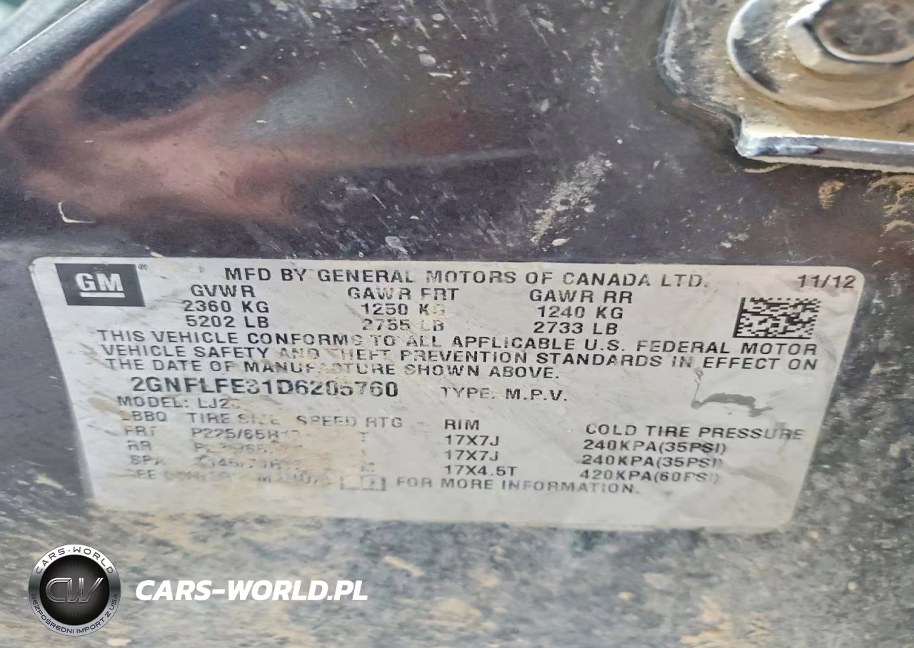 2013 Chevrolet Equinox Ltz VIN:2GNFLFE31D6205760 - 13