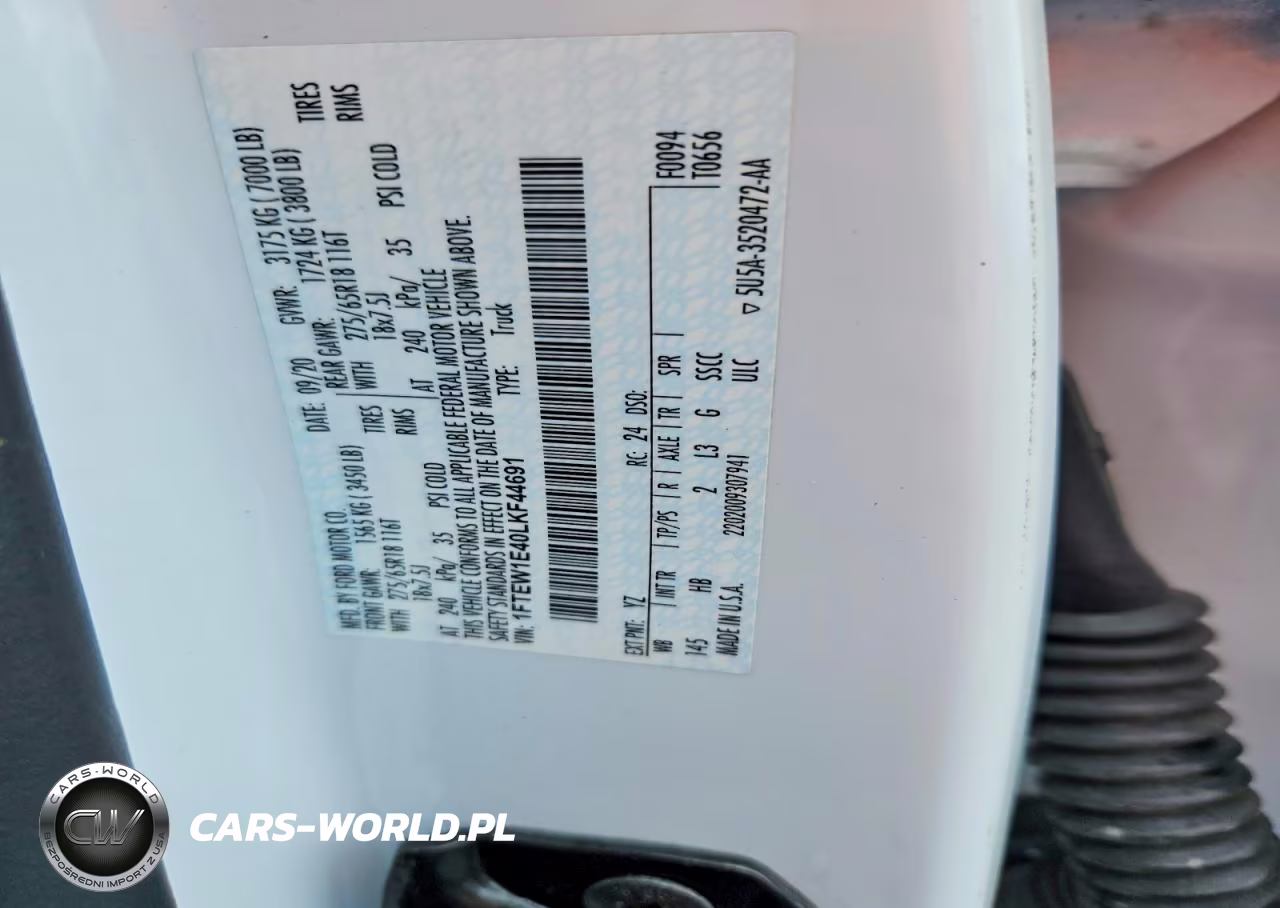 2020 Ford F-150 Lariat VIN:1FTEW1E40LKF44691 - 12
