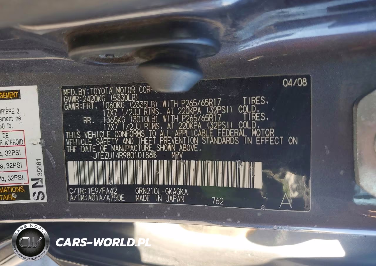 2008 Toyota 4Runner Sr5 VIN:JTEZU14R980101863 - 13