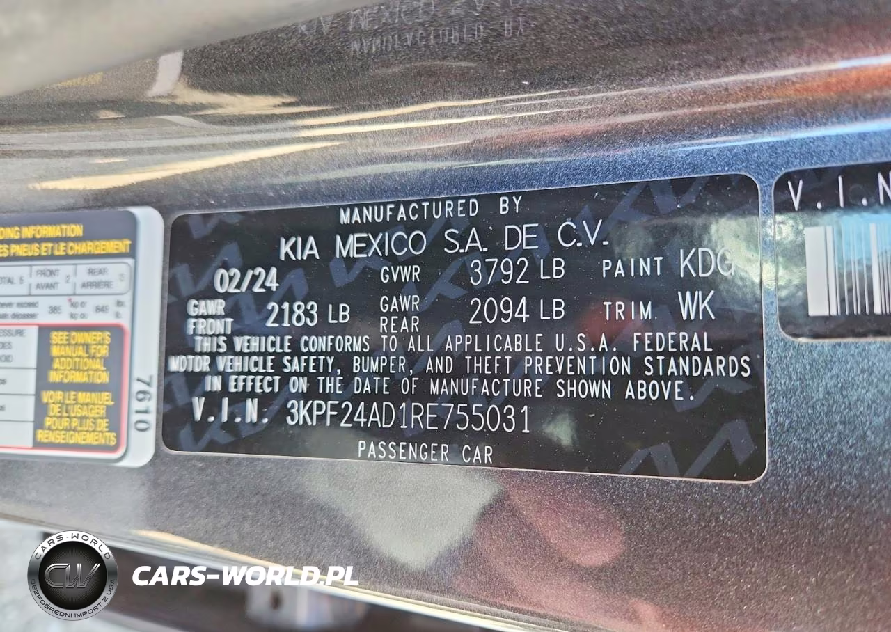2024 Kia Forte Lxs VIN:3KPF24AD1RE755031 - 12