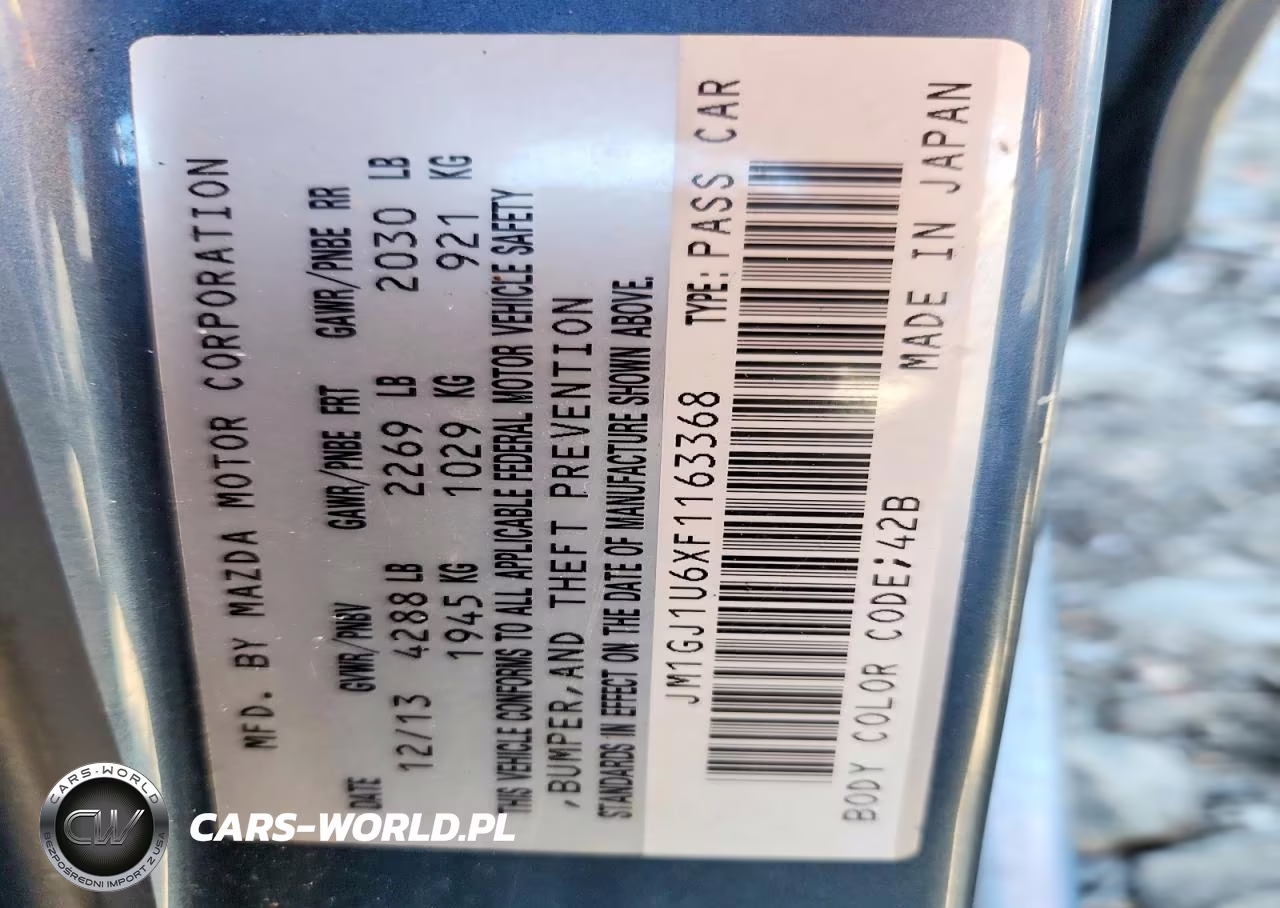 2015 Mazda 6 Sport VIN:JM1GJ1U6XF1163368 - 13