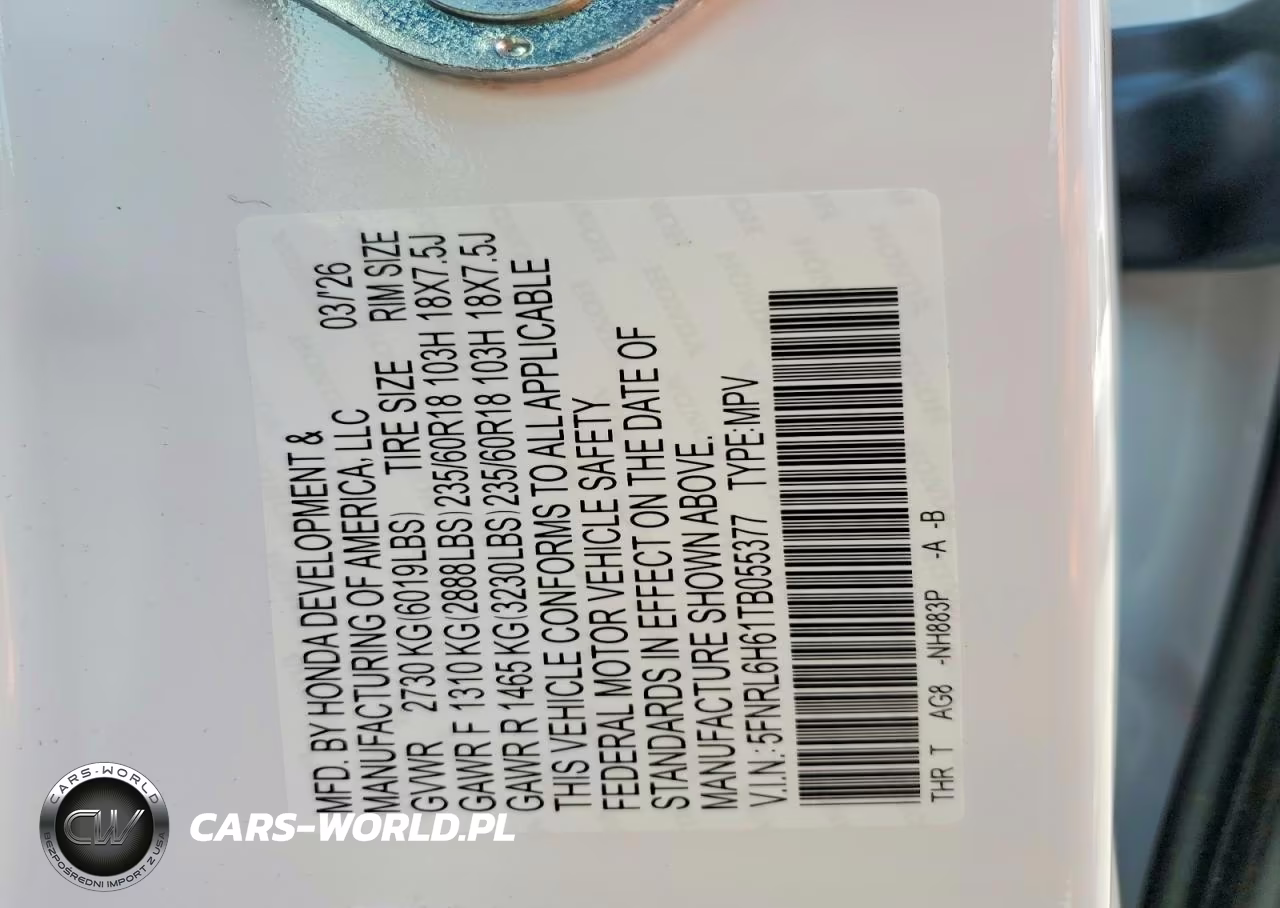 2026 Honda Odyssey Exl VIN:5FNRL6H61TB055377 - 13