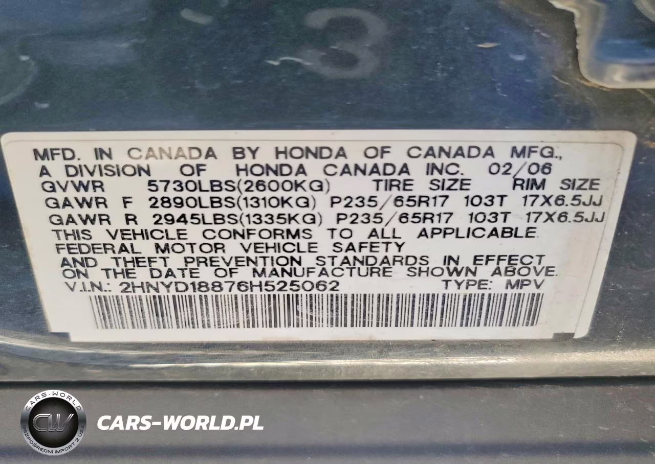 2006 Acura Mdx Touring VIN:2HNYD18876H525062 - 13