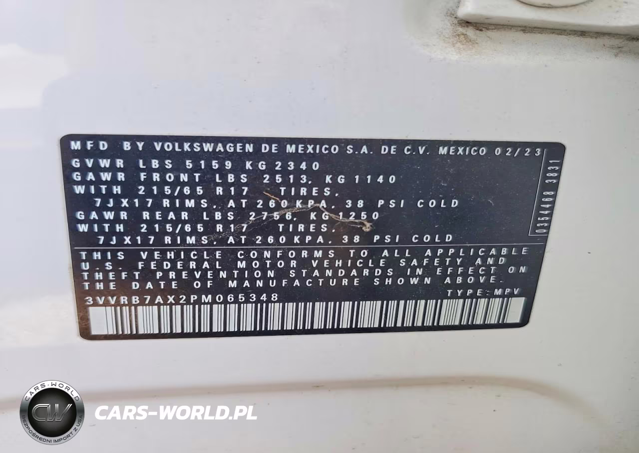 2023 Volkswagen Tiguan S VIN:3VVRB7AX2PM065348 - 12