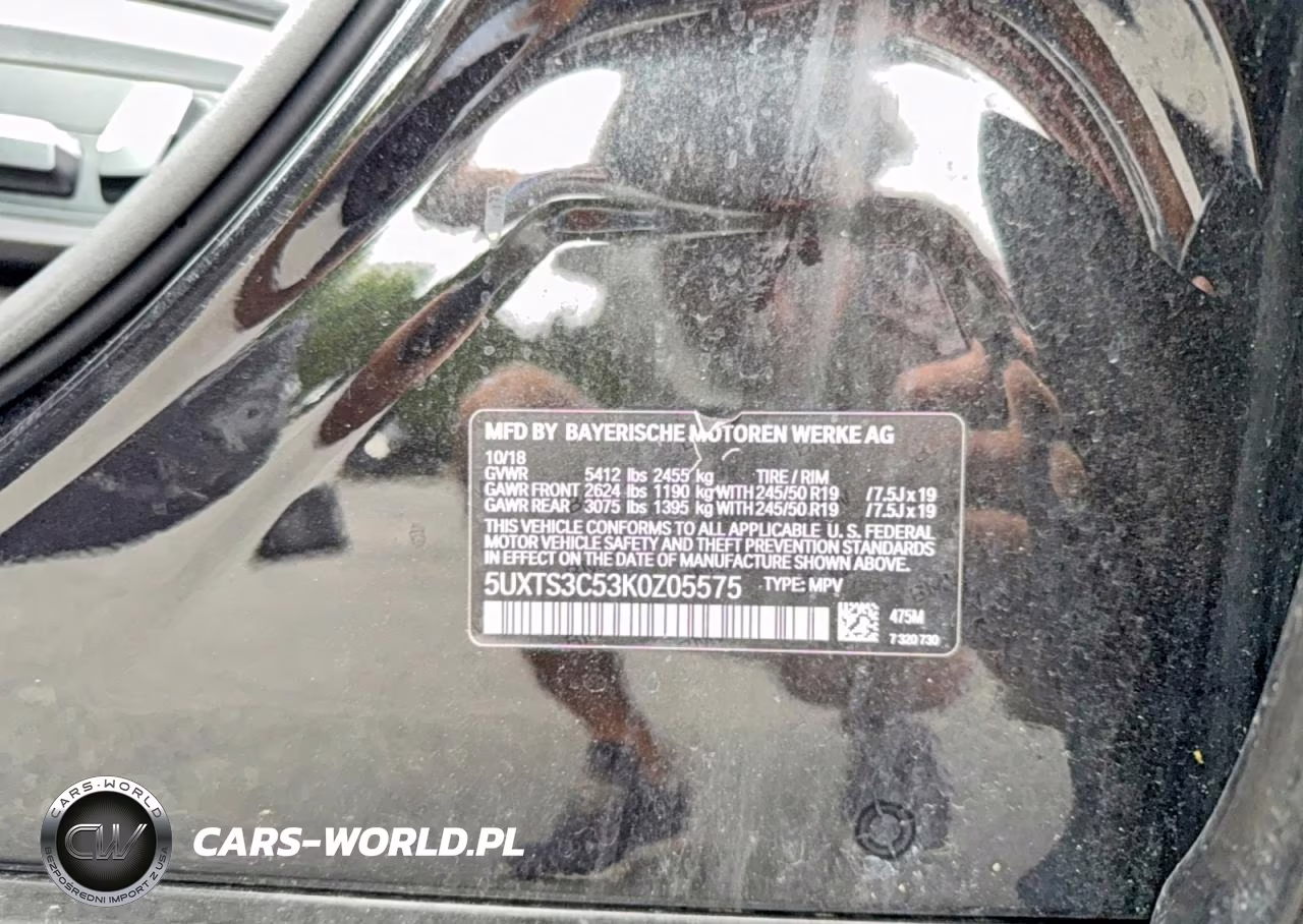 2019 BMW X3 xDrivem VIN:5UXTS3C53K0Z05575 - 10