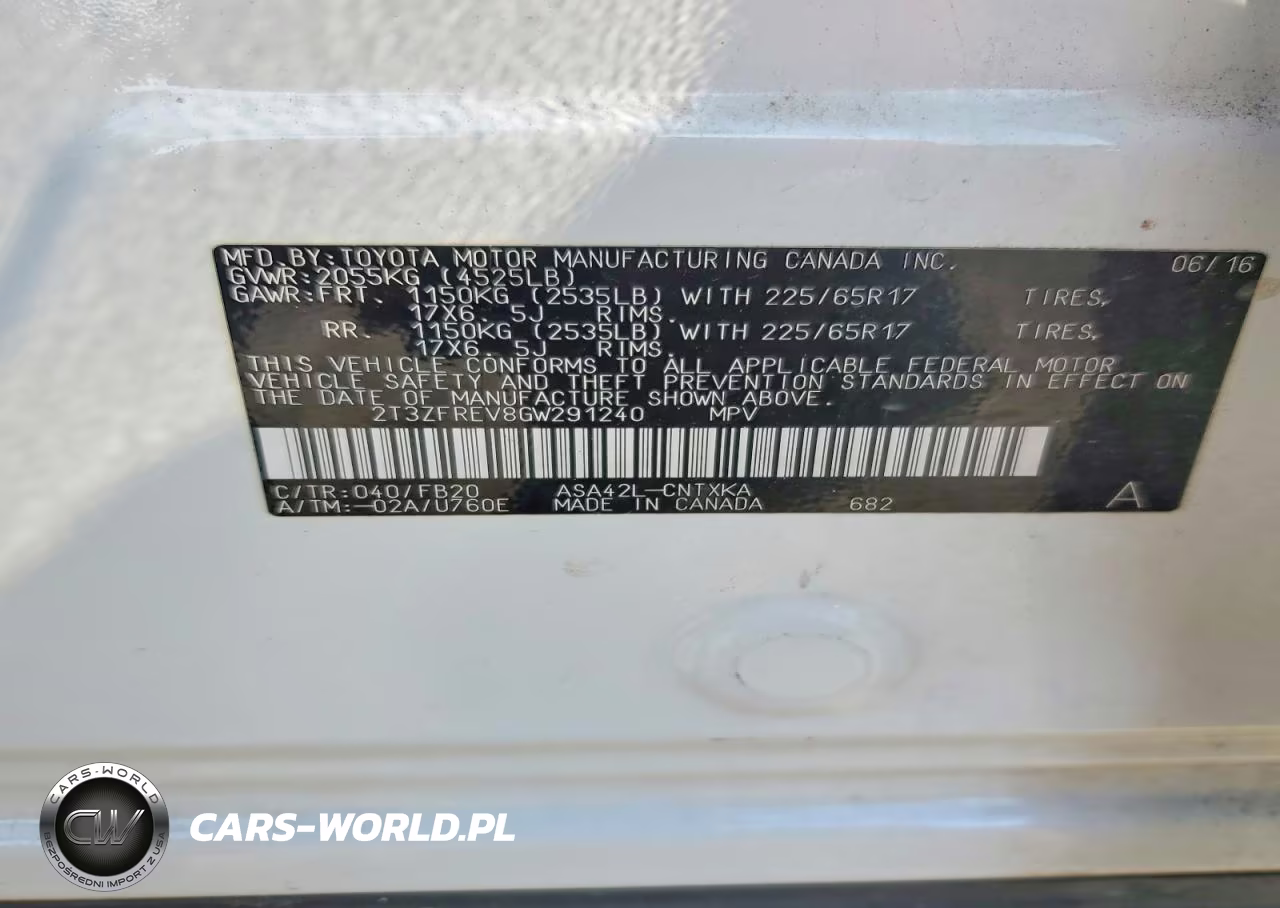 2016 Toyota Rav4 Le VIN:2T3ZFREV8GW291240 - 13