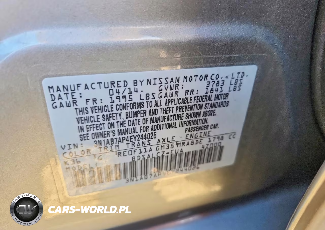 2014 Nissan Sentra Fe+ S VIN:3N1AB7AP4EY244026 - 12