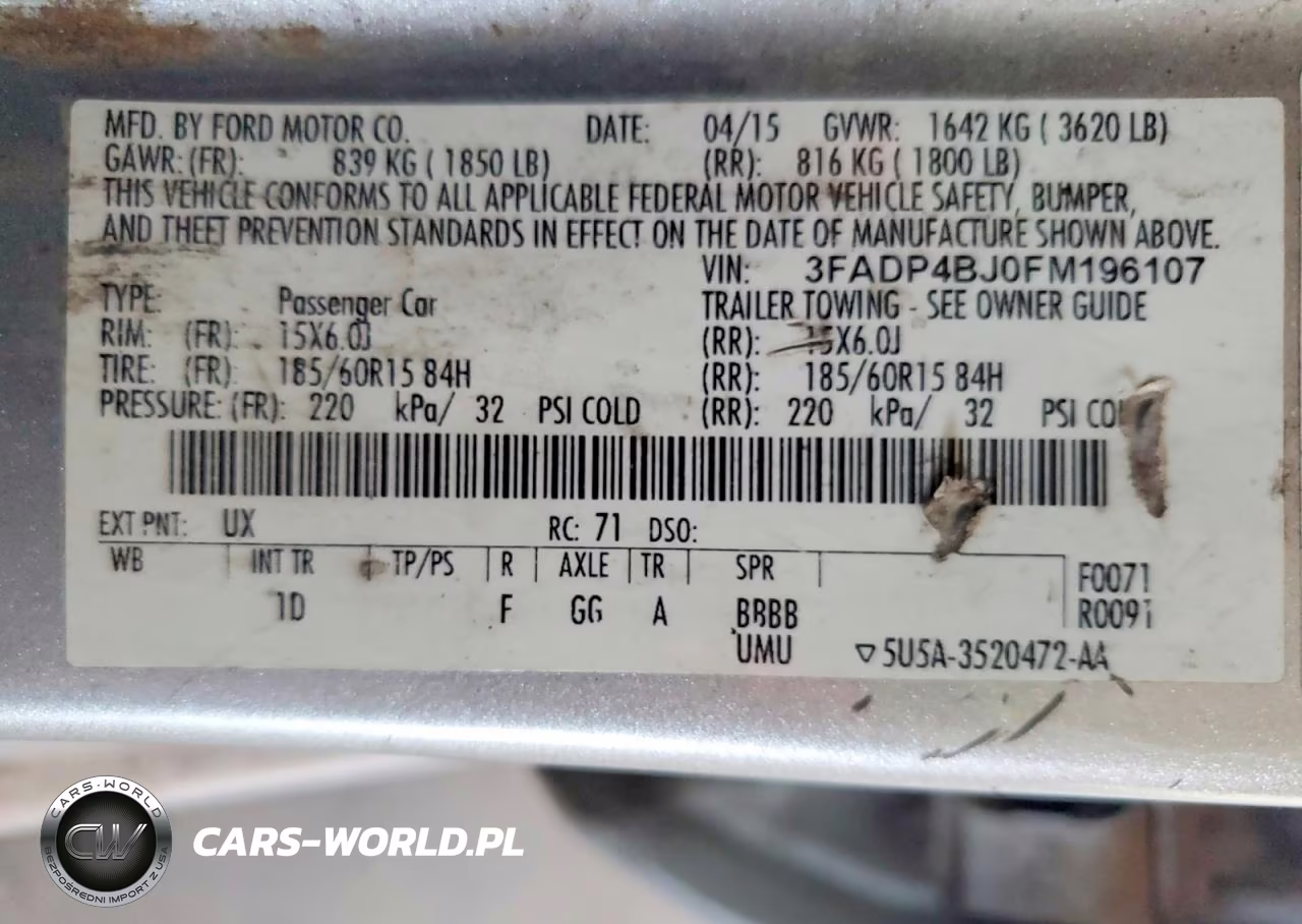 2015 Ford Fiesta Se VIN:3FADP4BJ0FM196107 - 12