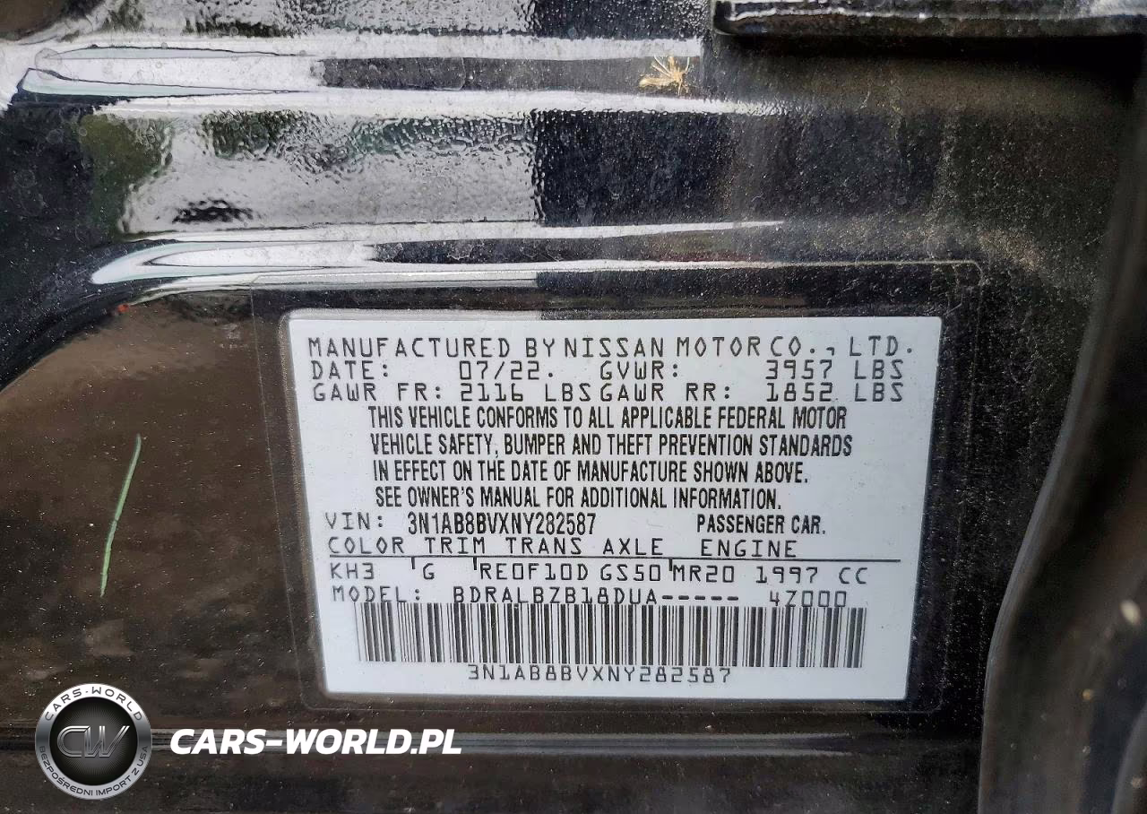 2022 Nissan Sentra S VIN:3N1AB8BVXNY282587 - 12
