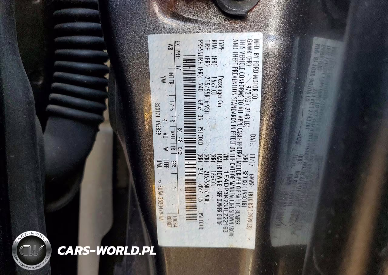 2018 Ford Focus Se VIN:1FADP3K23JL222163 - 14